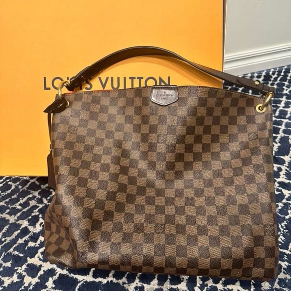 Louis Vuitton Brown Checkered Handbag